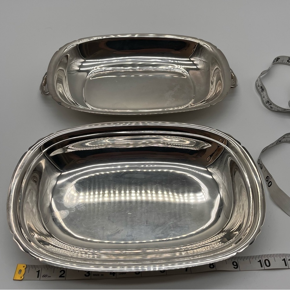 Vintage Reed & Barton Silver Plate Serving Dish With Lid Mayflower 5001